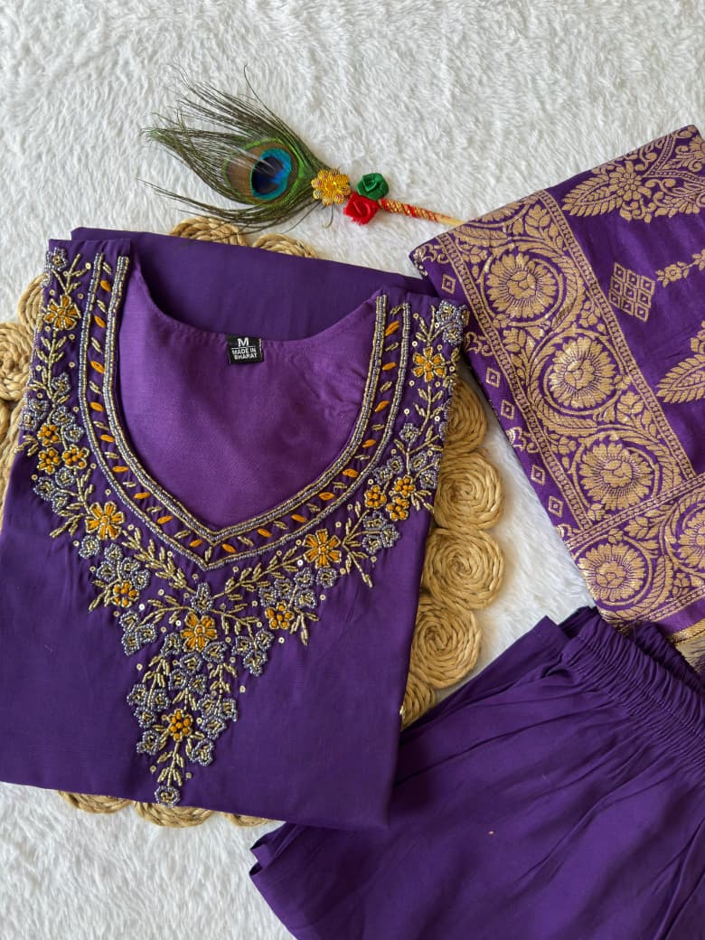 New Designers Kurta Pent Dupatta Set